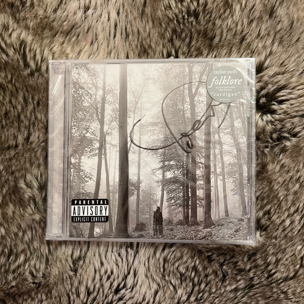 Taylor Swift signed and sealed Folklore CD with hype stickers